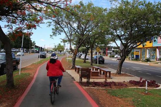 Ciclovia arborizada em Sorriso